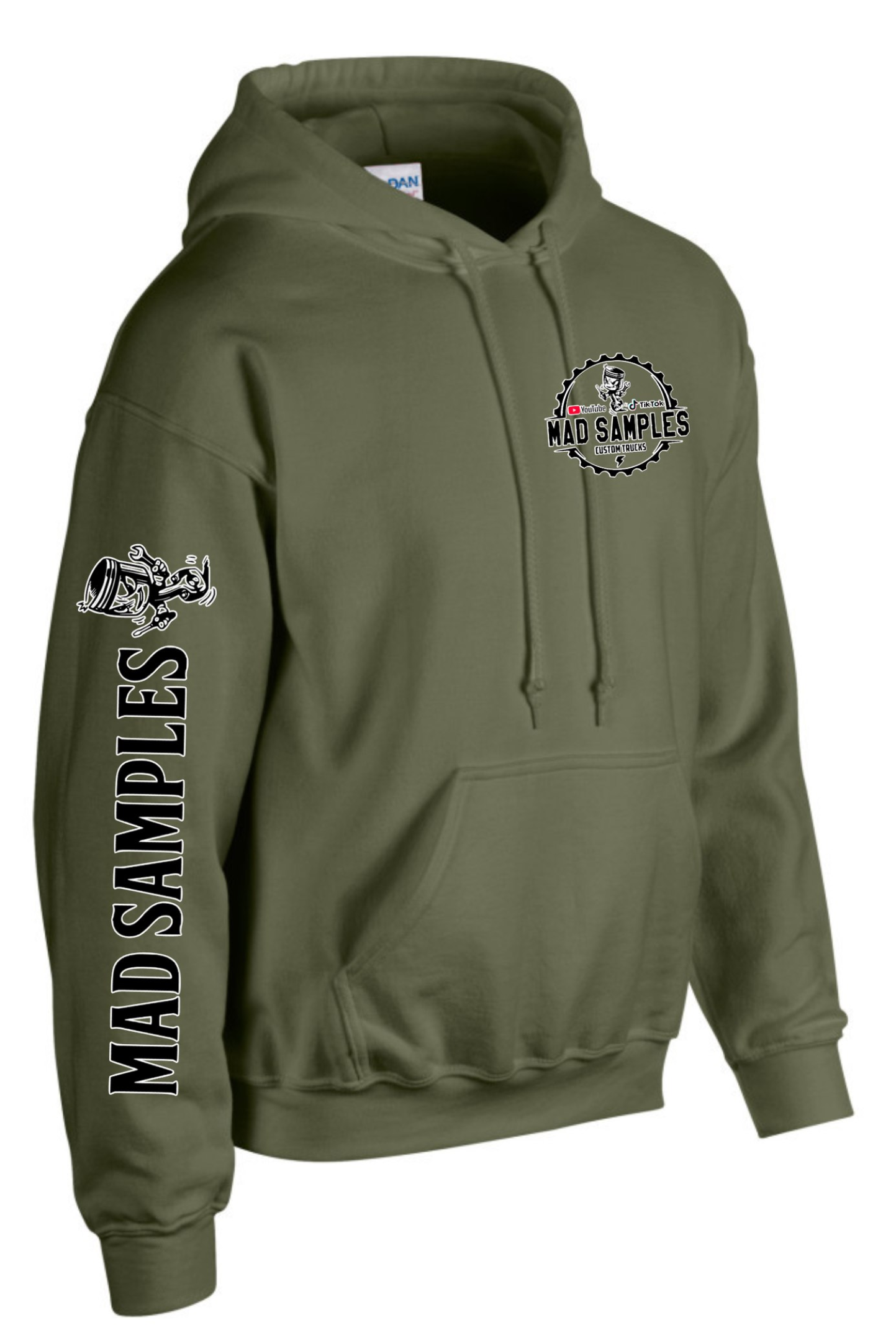 Hoodie with sleeve piece